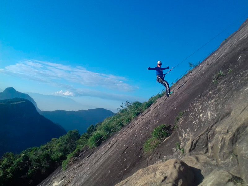 Kletterpassage Carrasqueira — Pedra da Gávea Gesicherte Kletterei an der Carrasqueira