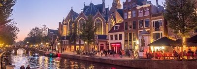 amsterdão- Cultura europeia do café e do terraço